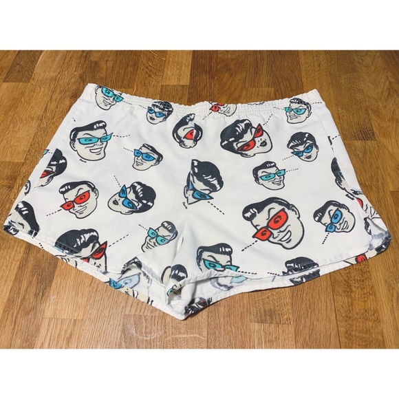 Vintage Pants - Vtg 80’s Retro Face Shorts